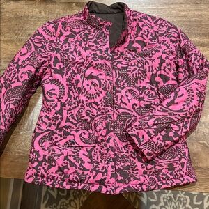 Reversible quilted jacket. Brown and pink. Medium?